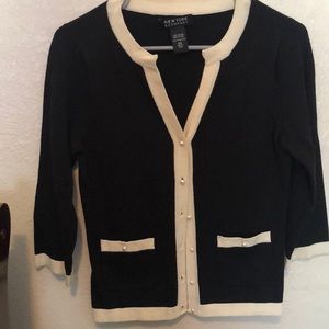 Cardigan cream/black